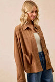 BiBi Corduroy Relaxed Fit Long Sleeve Shacket  Style Ratio