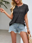 Openwork Short Sleeve Knit Top  Style Ratio