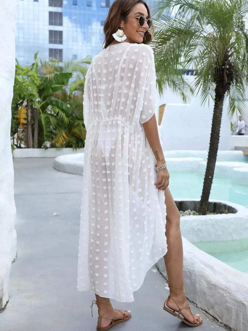 Swiss Dot Sheer Beach Cover Up  Style Ratio
