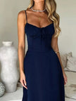 Tie Front Spaghetti Strap Maxi Dress  Style Ratio