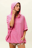 BiBi Vintage Washed Waffle Thermal Hoodie  Style Ratio