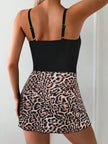 Printed Scoop Neck Wide Strap One-Piece Swimwear  Style Ratio