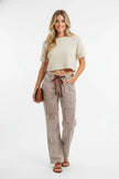 BiBi Drawstring Striped Twill Barrel Pants  Style Ratio