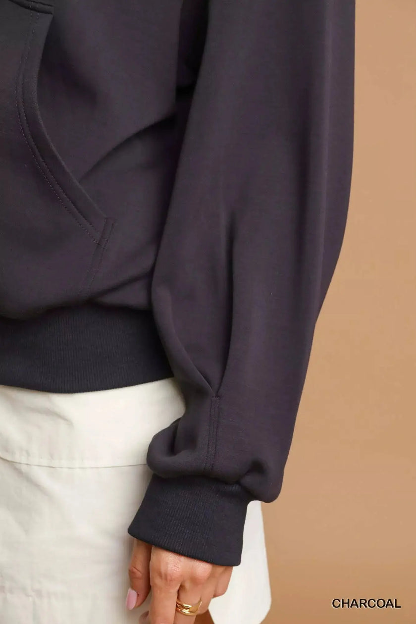 Umgee Zip-Up Fleece Hooded Jacket  Style Ratio