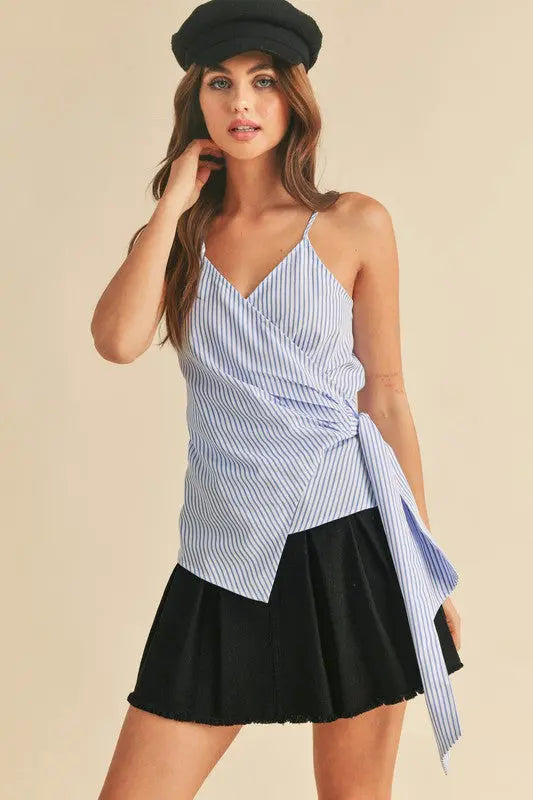 Aemi + Co Knotted Striped Top  Style Ratio