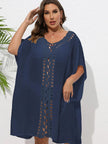 Crochet Trim V-Neck Beach Cover Up  Style Ratio