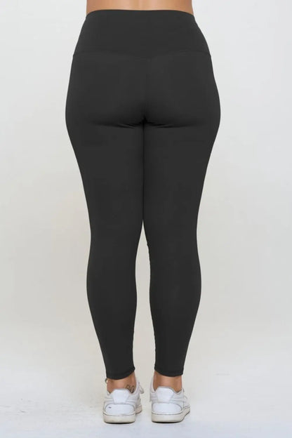 Yelete Fleece Lined High Waisted Leggings Trendsi