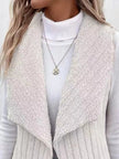 Cozy Fleece Open Front Vest  Style Ratio