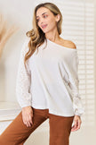 Shiny Eyelet Blouse  Style Ratio