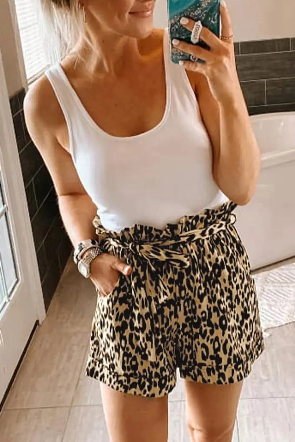 Animal Print Casual Shorts  Style Ratio