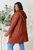 Basic Bae Full Size Hooded Sweater Cardigan  Style Ratio