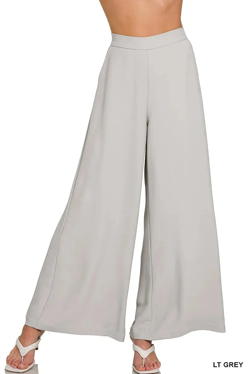 Zenana Relaxed Fit Elastic Waisted Wide Leg Pants  Style Ratio