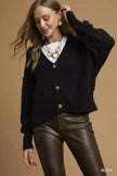 Umgee Button-Front V-Neck Knit Cardigan  Style Ratio
