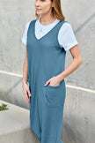 Double Take Full Size Sleeveless Straight Jumpsuit  Style Ratio