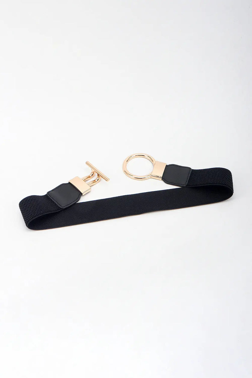 Circle Shape Buckle Zinc Alloy Buckle PU Leather Belt  Style Ratio