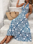 Printed Halter Neck Maxi Dress  Style Ratio