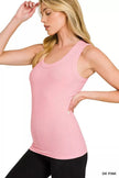 Zenana Ribbed Scoop Neck Tank Top  Style Ratio