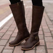 Round Toe Block Heels Boots  Style Ratio