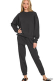 Zenana Fleece Long Sleeve Pullover & Jogger Set  Style Ratio