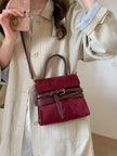 Suede Buckle Decor Crossbody Bag  Style Ratio