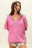 BiBi Vintage Washed Waffle Thermal Hoodie  Style Ratio