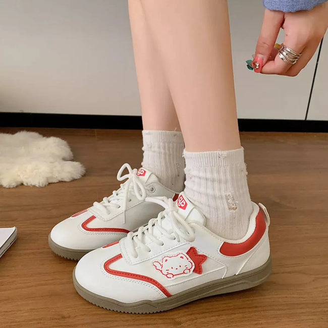 Lace Up Round Toe Sneakers  Style Ratio