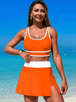 Scoop Neck Top and Skort Swim Set  Style Ratio