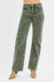 RISEN Tummy Control Mid Rise Straight Leg Corduroy Pants  Style Ratio