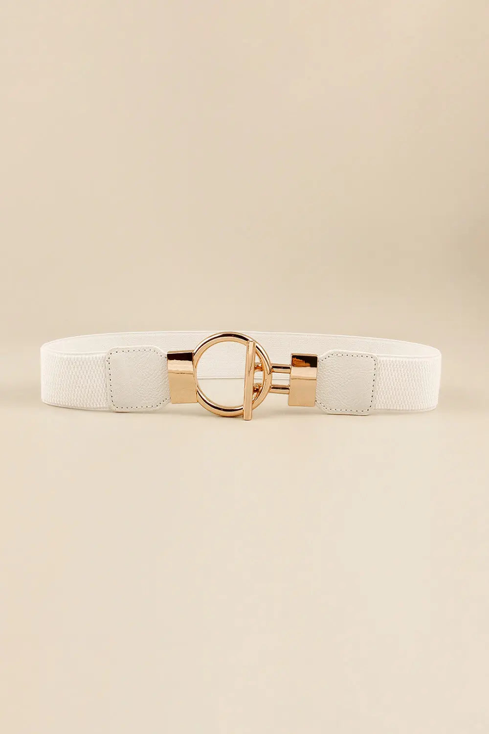 Circle Shape Buckle Zinc Alloy Buckle PU Leather Belt  Style Ratio