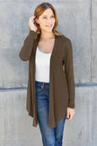 Basic Bae Full Size Open Front Long Sleeve Cardigan  Style Ratio
