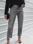 Rhinestone Embellished Cropped Jeans  Style Ratio