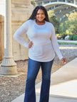 Basic Bae Full Size Round Neck Long Sleeve Shirt  Style Ratio