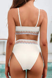 Textured Contrast Banding Bikini High Waist 2pcs Swimsuit  Style Ratio