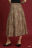 Umgee Drawstring Leopard Midi Skirt  Style Ratio