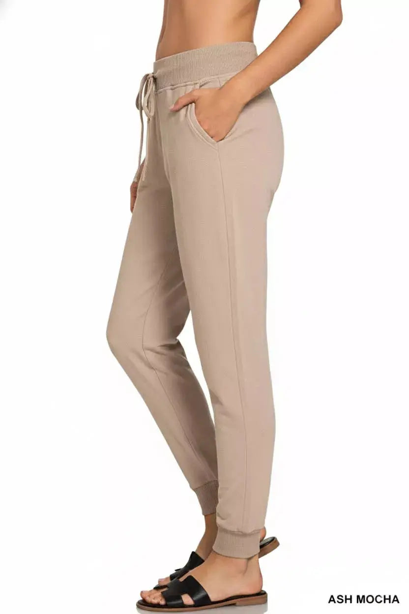 Zenana Drawstring Cotton Joggers with Pockets  Style Ratio