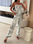 Printed Smocked Jumpsuit  Style Ratio