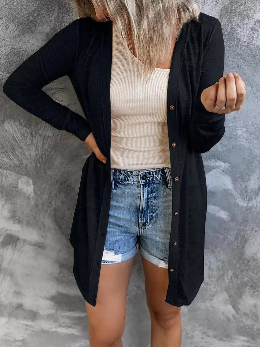 Lightweight Button-Down Cardigan  Style Ratio