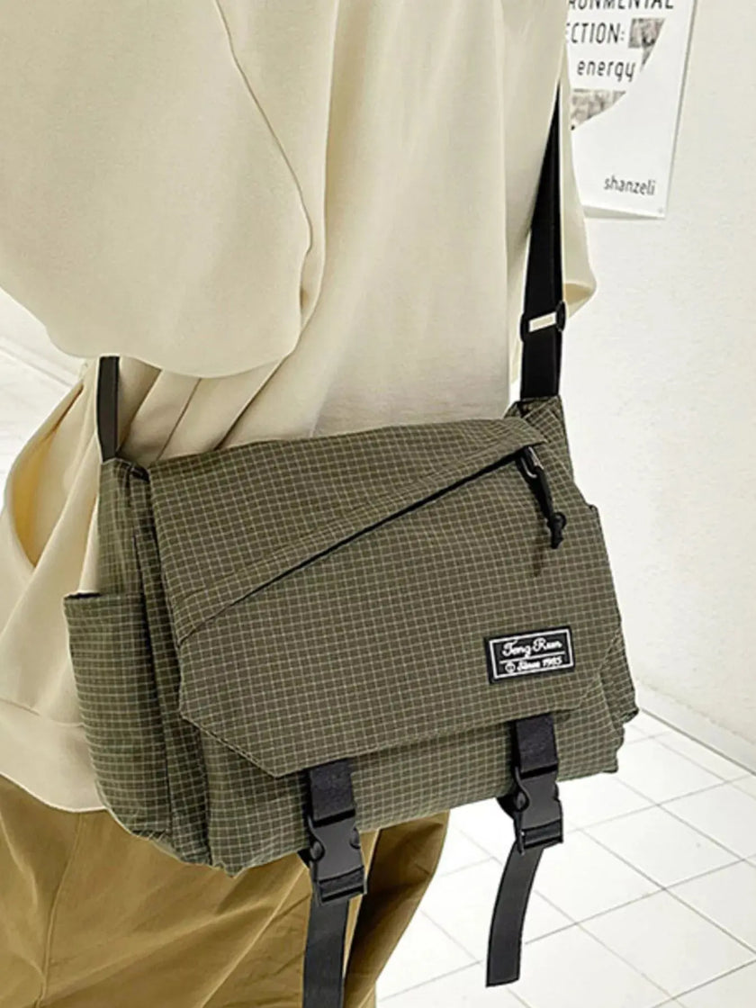 Plaid Buckle Flap Crossbody Bag  Style Ratio
