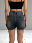 Distressed Slit Denim Shorts  Style Ratio