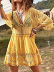 Lace Detail Plunge Cover-Up  Style Ratio