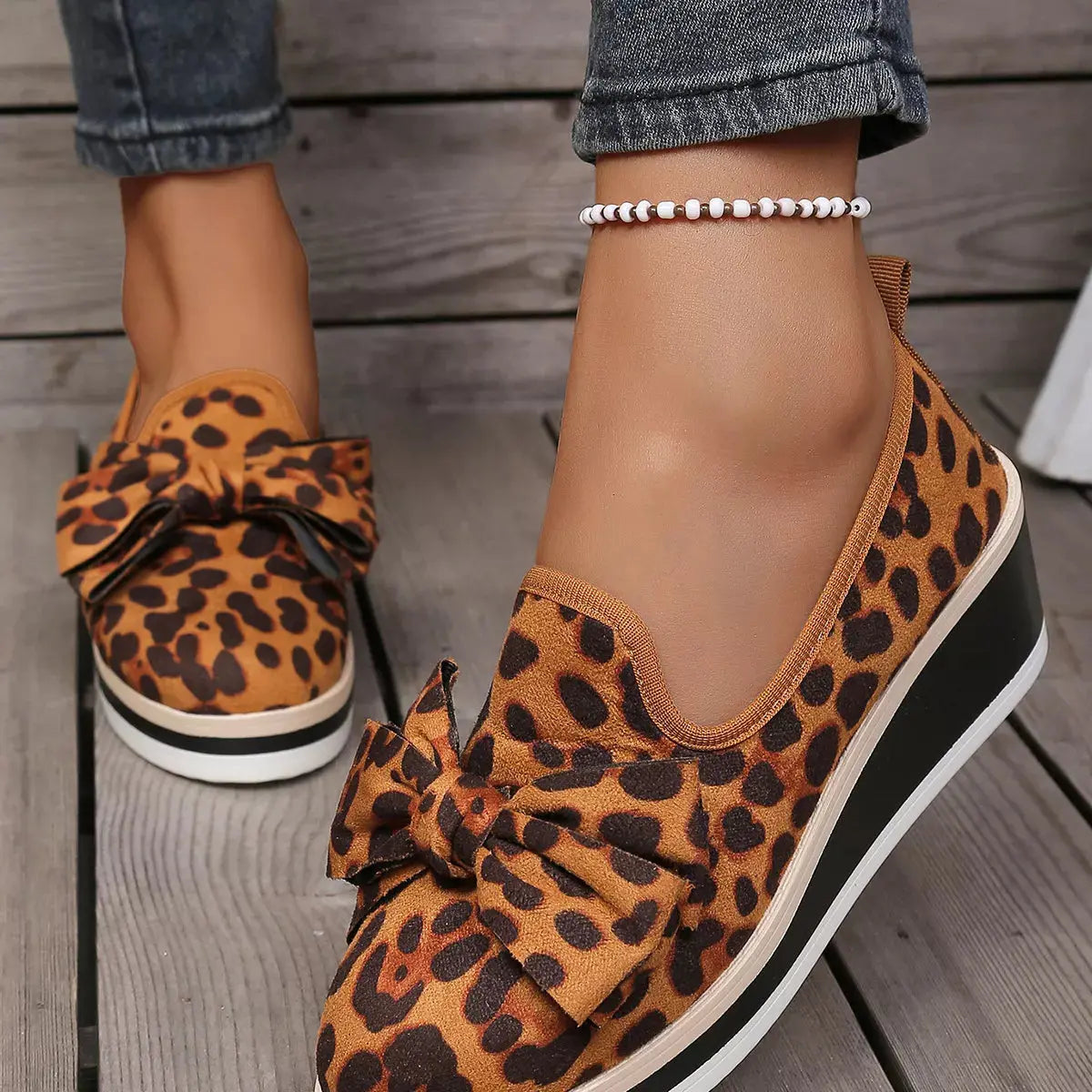 Leopard Print Platform Loafers  Style Ratio
