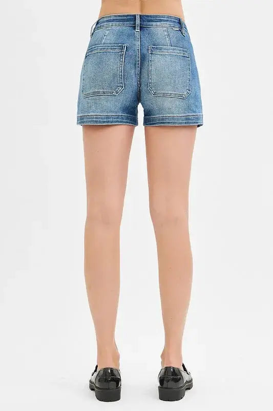 RISEN Low Rise Patched Pocket Shorts  Style Ratio