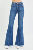 RISEN Mid Rise Flare Side Seam Detailing Jeans  Style Ratio