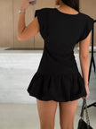 Ruffle Hem Mini Dress  Style Ratio