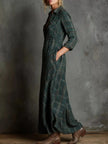 Full Size Plaid Button-Down Maxi Dress  Style Ratio