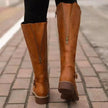 Round Toe Block Heels Boots  Style Ratio