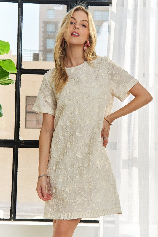 Short Sleeve Shift Dress