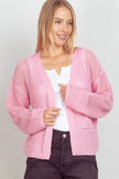 VERY J Eyelet Open Front Long Sleeve Cardigan  Style Ratio