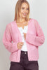 VERY J Eyelet Open Front Long Sleeve Cardigan  Style Ratio