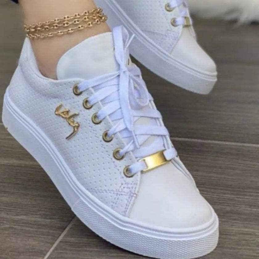 Lace Up Round Toe Sneakers  Style Ratio